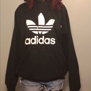 oversized black adidas hoodie